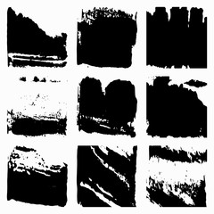 Fototapeta premium Set Black Grunge Design Element