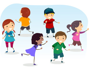 Stickman Kids Games Run