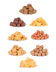 collection of dry breakfast and chips