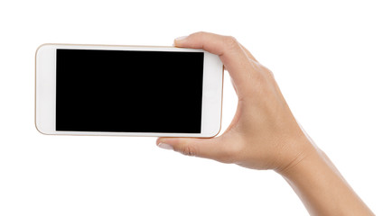 Cell Phone on Hand Isolated