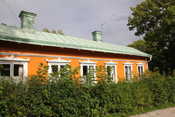Old wooden houses,Vaxholm