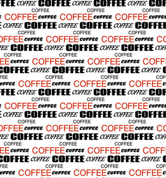 Coffee words seamless background
