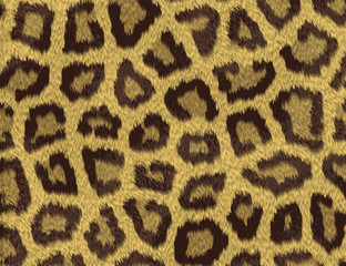 Texture of a short sand color leopard fur