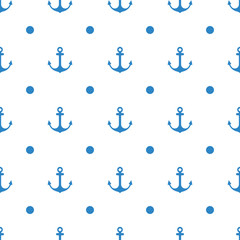 Anchor Seamless Pattern flat design Vector Illustration.