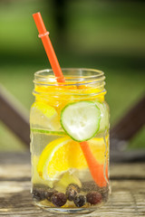 Lemon cucumber based detox water