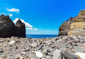 panoramic view of volcano white island, new zealand