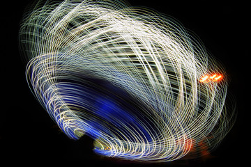 Light lines at night
