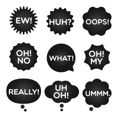 EXPRESSION BUBBLE BLACK
Black expression bubble with popular frighten expression words.