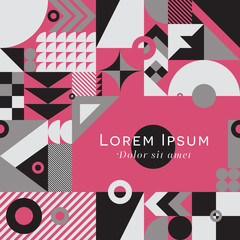 Obraz premium Geometric pattern square background