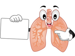 Lungs Mascot Blank Board