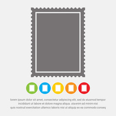 Postage stamp icon - Vector