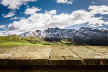 Südtirol - Dolomiten Aussicht Gröden unscharf - 123717061