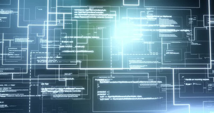 Computer Code data digital Background backdrop 4k   Scheme and computer codes programming digital background  in  4k UHD resolution