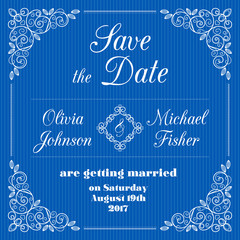 Obraz premium Retro Save the date card