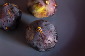 Fresh figs in macro shooting. Photo of fruit.
