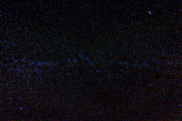 Night stars and bright nebula
