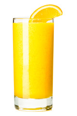 Orange Juice Screwdriver Cocktail isolated on white background