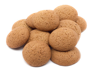 Fototapeta na wymiar Oatmeal cookies isolated.