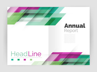 Fototapeta premium Geometric business annual report templates, modern brochure flyer template