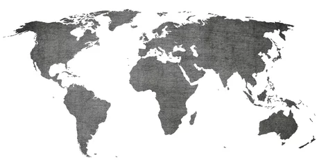 Deurstickers vintage world map -  old texture background © hanohiki