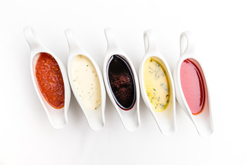 several types of sauce