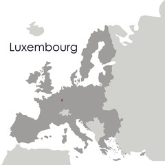 Luxembourg map icon. Europe nation and government theme. Isolated design. Vector illustration