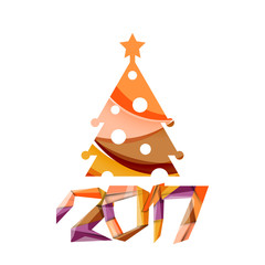 2017 Christmas and New Year Geometric Banner