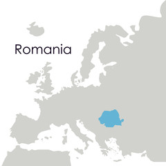 Romania map icon. Europe nation and government theme. Isolated design. Vector illustration