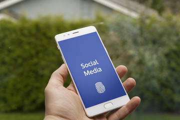 Login to social media with a fingerprint