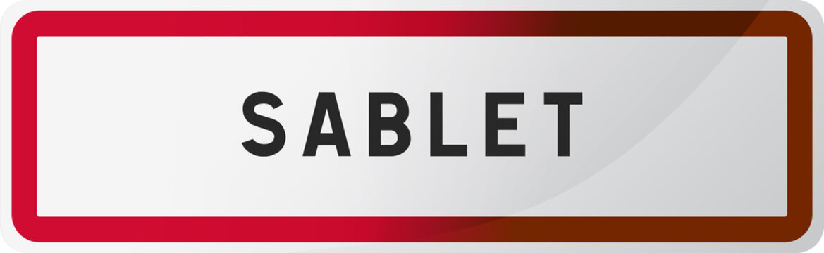 Panneau Sablet, ville du Vaucluse - (84) R&eacute;gion PACA