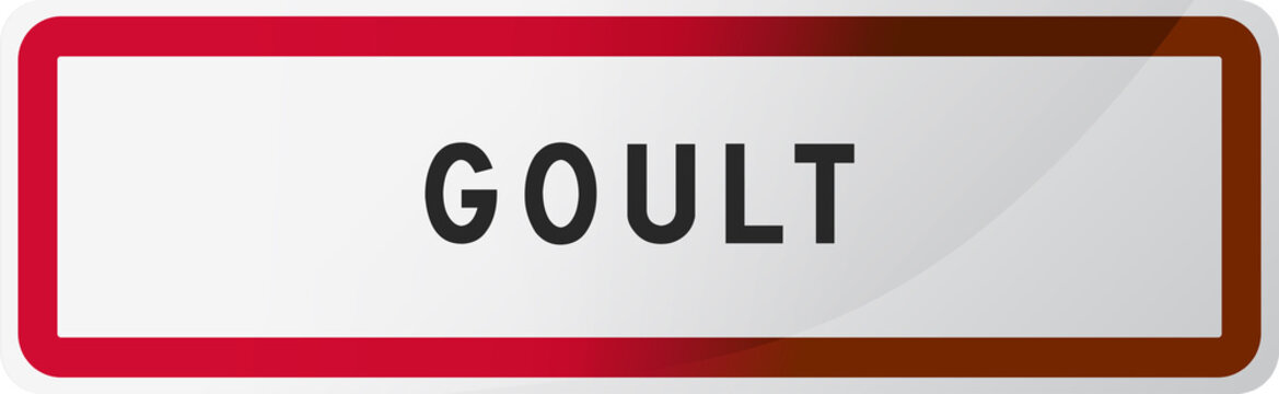 Panneau Goult, ville du Vaucluse - (84) R&eacute;gion PACA