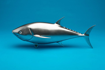 Model marine fish from metal.