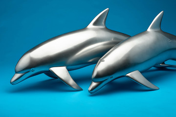 The model of two dolphins.