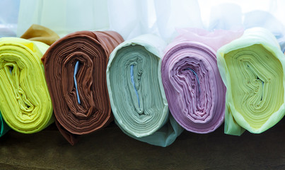 Fabric for sewing in rolls