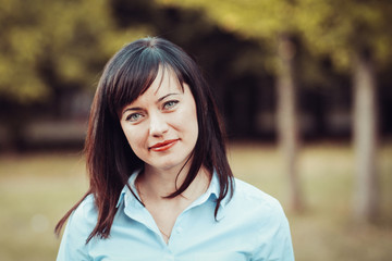 Girl in autumn park