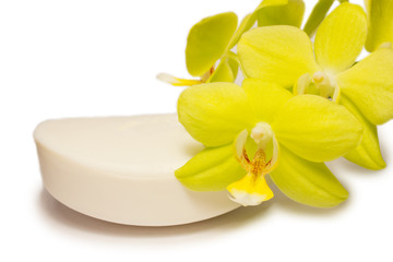 Soap and flower phalenopsis