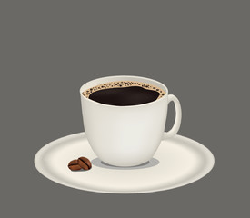 Cup of coffee. Vector illustration.