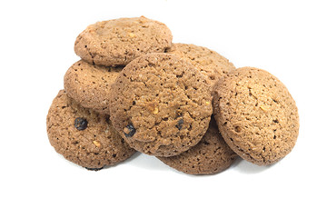 isolated cookies with white background