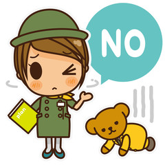 オンナノコ 案内係(緑) NO