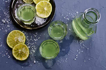 Strong drink on a dark background