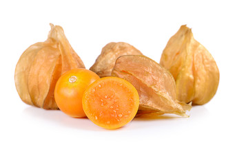 Cape Gooseberry on white background
