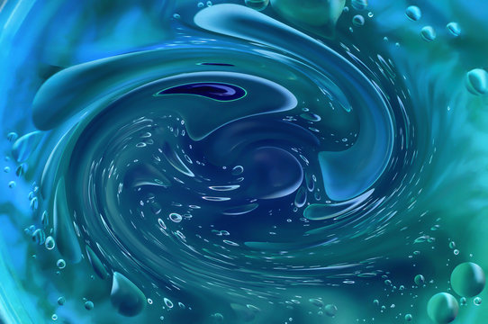 Blue Water Swirl