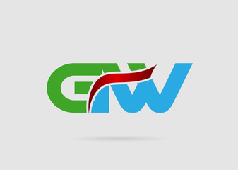 GW company linked letter logo icon
