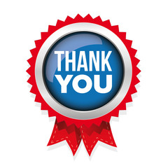 Thank You badge vector