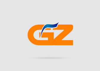 Letter g and z logo vector
