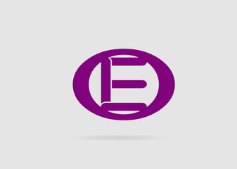 Letter e logo icon design template elements
