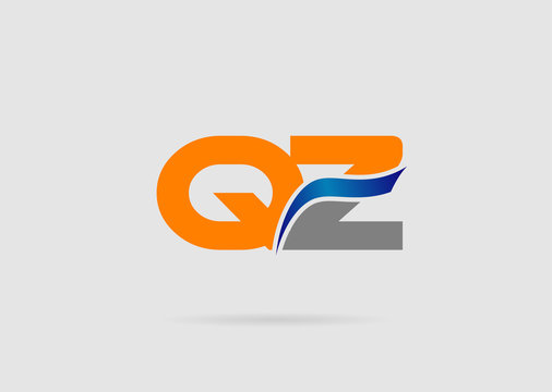 Letter q and z logo vector
