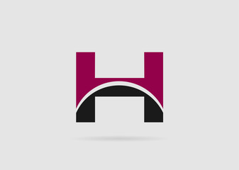 Letter h logo icon design template elements

