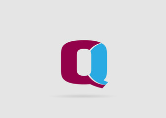 Letter q logo icon design template elements. Vector color sign
