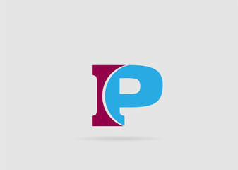 Letter p logo icon design template elements. Vector color sign
